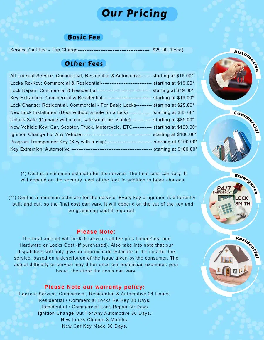 Lock Locksmith Services Hillside, IL 708-290-9033